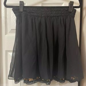 Free People Black Skirt with Bronze Pailette detailing NEW Medium